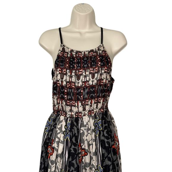 Anthropologie Bhanuni by Jyoti Tiered Maxi Dress in Black Print Size 2 - Picture 12 of 16